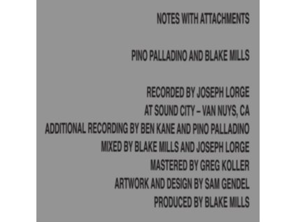 PINO PALLADINO & BLAKE MILLS - Notes With Attachments (CD)