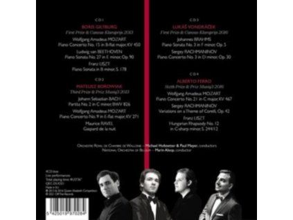 BORIS GILTBURG / MATEUSZ BOROWIAK / LUKAS VONDRACEK / ALBERTO FERRO - Queen Elisabeth Competition: Piano 2013 & 2016 (CD)