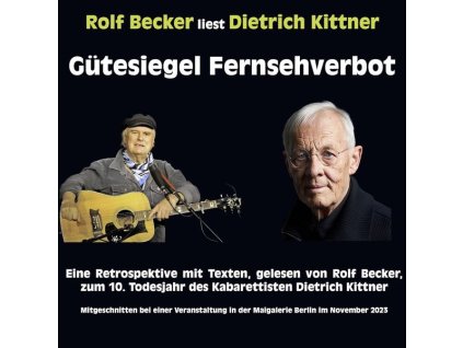 Rolf Becker - Dietrich Kittner: Gütesiegel Fernsehverbot (CD)
