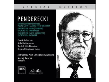 Krzysztof Penderecki (1933-2020) - Concerto doppio für Flöte,Klarinette & Orchester (nach dem Konzert für Violine,Viola & Orchester) (CD)