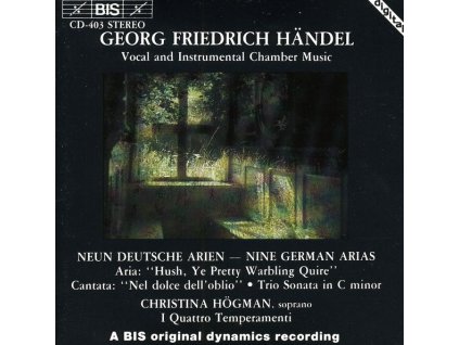 Georg Friedrich Händel (1685-1759) - Neun Deutsche Arien (CD)