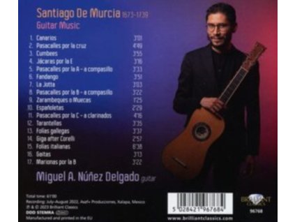 MIGUEL ALEJANDRO NUNEZ DELGADO - De Murcia: Guitar Music (CD)