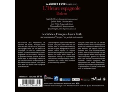 ISABELLE DRUET / JULIEN BEHR / LOIC FELIX / THOMAS DOLIE - Ravel: LHeure Espagnole - Bolero (CD)