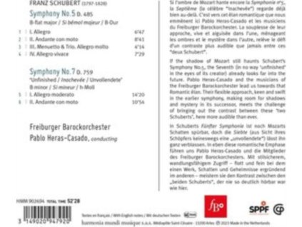FREIBURGER BAROCKORCHESTER / PABLO HERAS-CASADO - Schubert: Symphonies Nos. 5 & 7 Unfinished (CD)