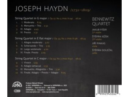 BENNEWITZ QUARTET - Haydn String Quartets Op. 17. 33 & 54 (CD)