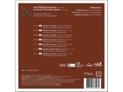 GUIDO BALESTRACCI / PAOLO CORSI / STEPHANIE HOUILLON - Virtuosity And Grace. Sonatas For Viola Da Gamba (CD)