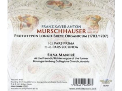 SILVA MANFRE - Murschhauser: Prototypon Longo-Breve Organicum (CD)