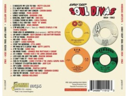 VARIOUS ARTISTS - Early Deep Soul Divas 1954-1962 (CD)
