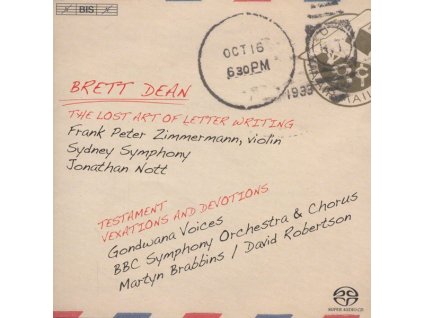 Brett Dean - Violinkonzert "The Lost Art Of Letter Writing (SACD)