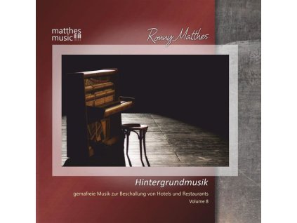 Ronny Matthes - Hintergrundmusik Vol. 8 - Gemafreie Musik zur Beschallung von Hotels & Restaurants (Klaviermusik, Jazz & Barmusik) - Background Music (CD)