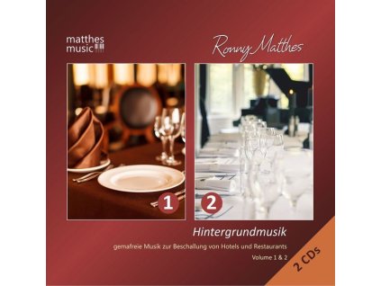 Ronny Matthes - Hintergrundmusik Vol. 1 & 2 - Gemafreie Musik zur Beschallung von Hotels und Restaurants (Klaviermusik, Barmusik & Chillout) (CD)