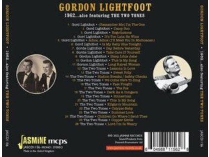 GORDON LIGHTFOOT - 1962.... Also Featuring The Two Tones (CD)