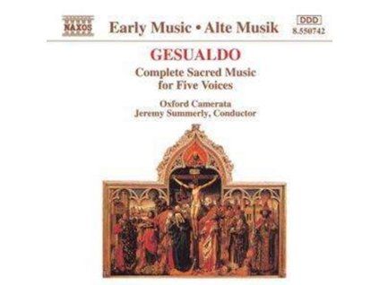 3928583 gesualdo complete sacred music for five voices cd