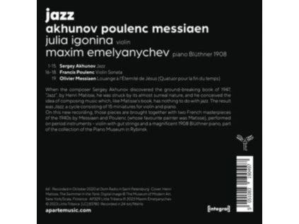 Julia Igonina/Maxim Emelyanychev - Jazz CD