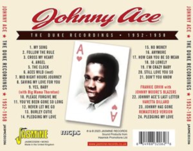 JOHNNY ACE - The Complete Duke Recordings & More 1952 To 1958 (CD)