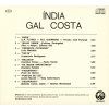 Gal Costa (1945-2022) - India (CD) - zadní strana