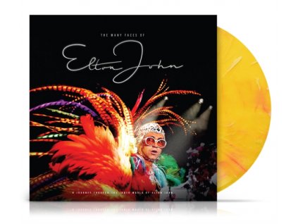the many faces of elton john limited blue and yellow vinyl
