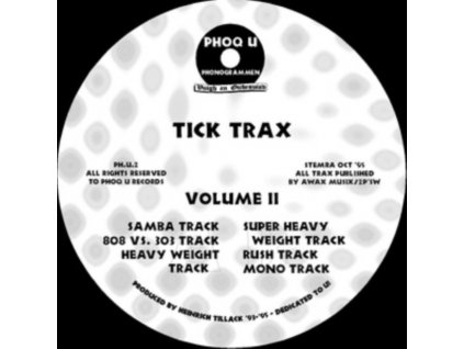 TICK TRAX - Volume II EP (2018 Remaster) (12" Vinyl)