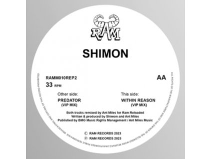 SHIMON - The Predator / Within Reason (12" Vinyl)