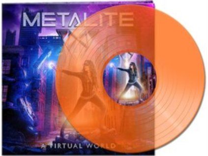 4110341 metalite a virtual world clear orange vinyl lp