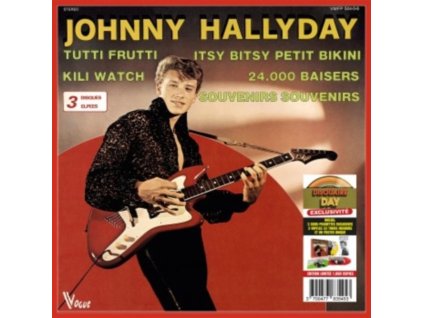 JOHNNY HALLYDAY - Coffret Vogue - Made In Belgium (Green/Yellow?Red Marble Vinyl) (+Poster) (Rsd 2023) (LP)