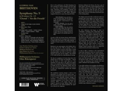 PHILHARMONIA ORCHESTRA / OTTO KLEMPERER - Beethoven: Symphony No. 9 Choral (LP)
