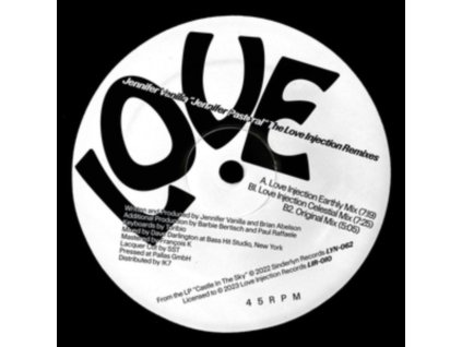 JENNIFER VANILLA - Jennifer Pastoral (Love Injection Remixes) (12Inch" Vinyl)