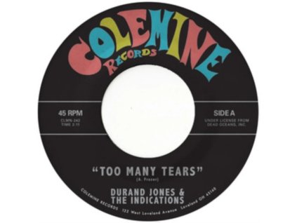 DURAND JONES & THE INDICATIONS - Too Many Tears / Cruisin To The Parque (7Inch" Vinyl)
