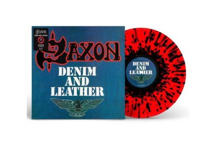 Saxon - Denim And Leather (40th Anniversary) (Limited Edition) (Red W/ Black Splatter Vinyl) (LP)