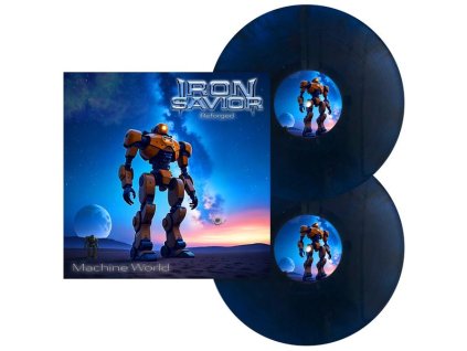 Iron Savior - Reforged - Machine World (Starbreaker Blue Vinyl) (LP)