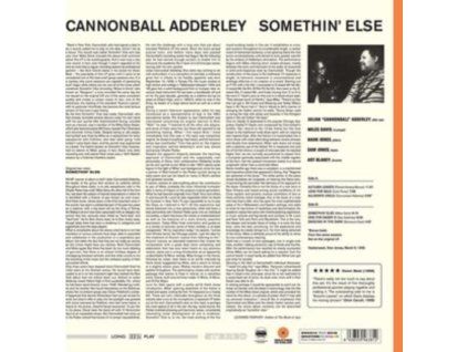 4157282 cannonball adderley somethin else limited solid orange vinyl lp