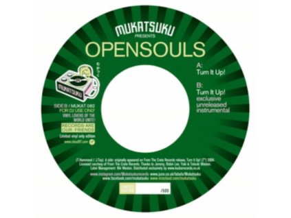 OPENSOULS - Turn It Up! (7Inch" Vinyl)