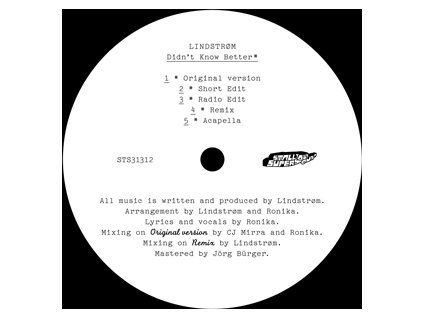 LINDSTROM - DIDN'T KNOW BETTER (LP)