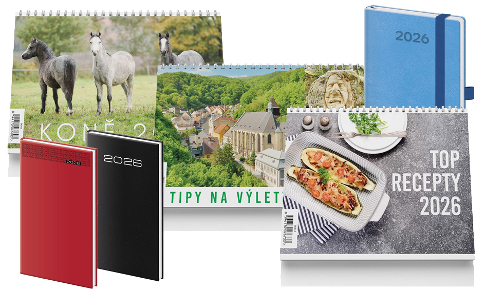Kalendáře a diáře na rok 2026 – připravte se na nový rok s předstihem