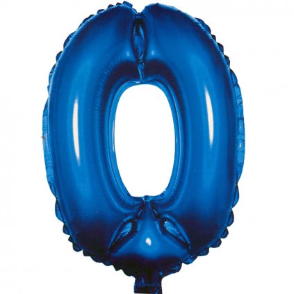 Balónek fóliový narozeniny číslo 0 modrý 82cm