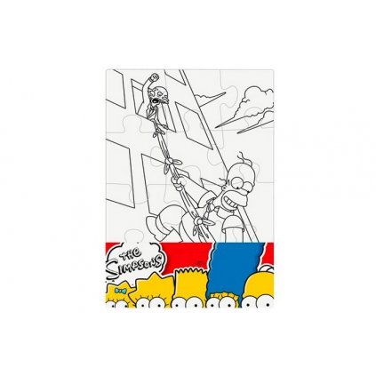 Puzzle The Simpsons vymaluj si obdélník 21x30 cm (2519)
