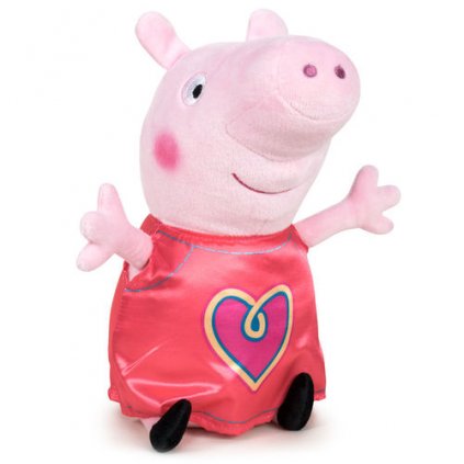 PLYŠ Prasátko Peppa Pig 31 cm srdíčko (5957)