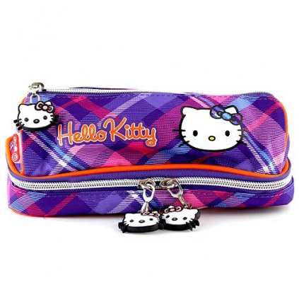 Školní penál Hello Kitty, fialovo-růžový (5984)