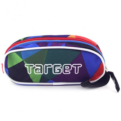 Školní penál Target sytě barevné tvary (7896)