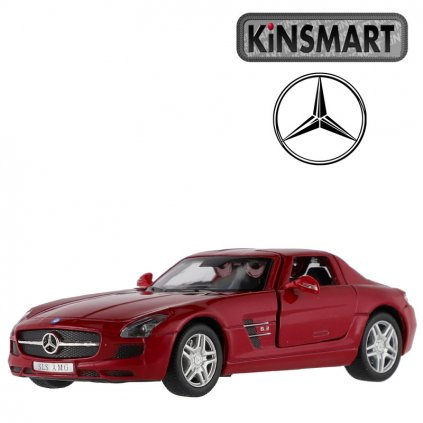 kinsmart mercedes benz červený 1