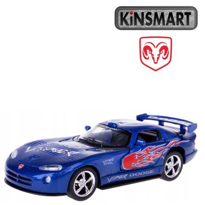 kinsmart dodge viper gts r modrý 1