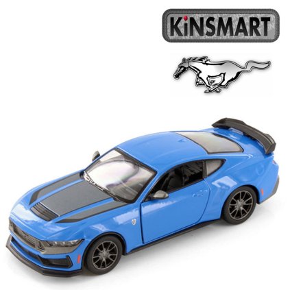 kinsmart ford mustang black horse modrý 1