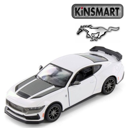 kinsmart ford mustang black horse bílý 1