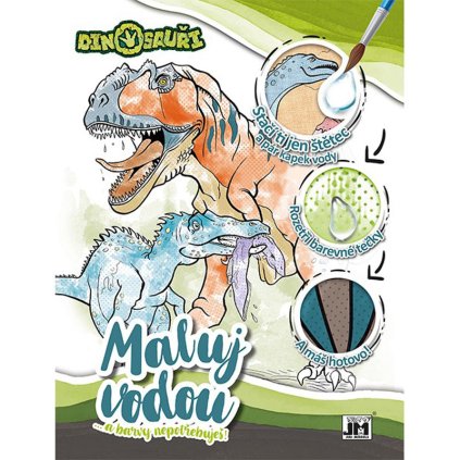 maluj vodou dino 1