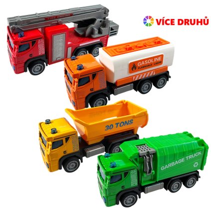 Technické stroje auto na zpětný chod 15 cm (5934)