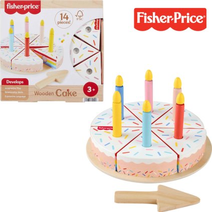 dřevěný dort fisher price 1