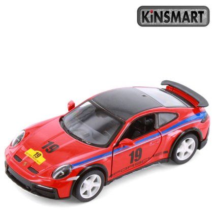 kinsmart porsche 911 rallye červené 1