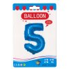 Fóliový balónek modrý číslo 5 - 82 cm (4514)