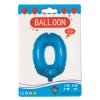 Fóliový balónek modrý číslo 0 - 82 cm (4514)