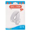 Fóliový balónek stříbrný číslo 4 - 82 cm (4514)